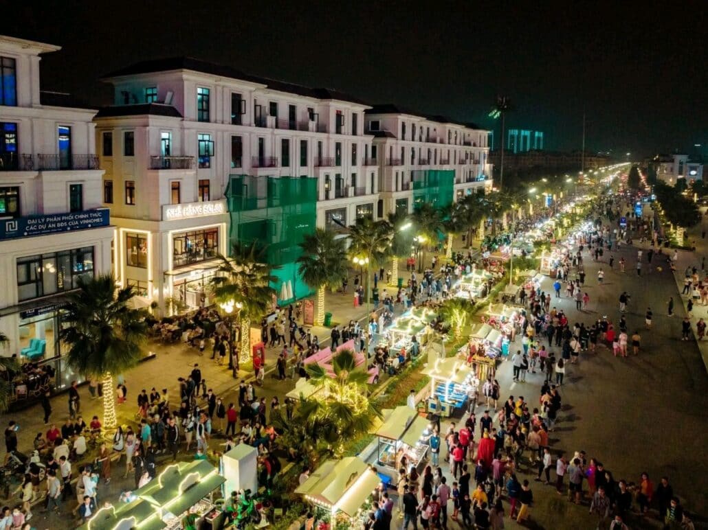 Phố đi bộ nằm ở phân khu Hải Âu, Vinhomes Ocean Park 